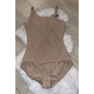 Maidenform 2656 Body Briefer Torsette Shapewear Wear Your Own Bra XL Beige New